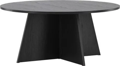 Zdjęcie produktu dla FURNLUX Stolik kawowy Bootcut Czarny 100cm / Hauptfarbe: Schwarz / Abmessungen: 100 x 100 x 45 cm