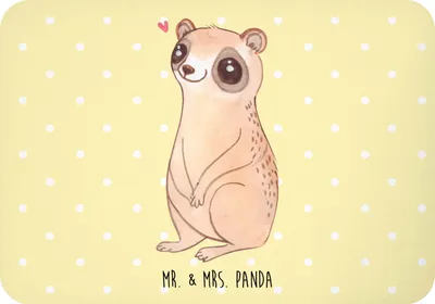 Produktbild von Mr. & Mrs. Panda Kühlschrankmagnet Plumplori Glücklich - Gelb Pastell - Geschenk, Niedlich, Lustige Sprüche, haftmagnet, Notizhalter, whiteboardmagnet, wandmagnet, Glück