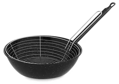 Obrázek produktu pro Pánev s košem Vaello z černé smaltované oceli (Ø 28 cm)