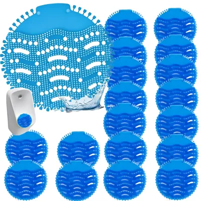 18 Urinaleinsätze mit Spritzschutz und Duft, blau