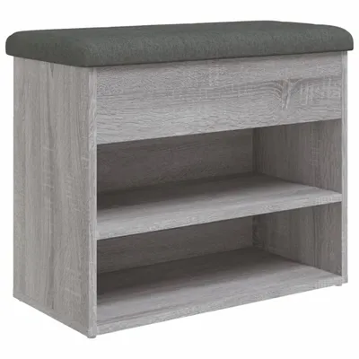 Obrázok produktu pre vidaXL Lavica na topánky sivá Sonoma 62x32x50 cm Materiál na báze dreva