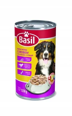 Obrázek produktu pro Bazalka mokré krmivo 1250g s drůbežím masem pro psy 1ks.