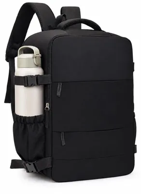 Obrázek produktu pro Batoh příruční zavazadlo - 40 x 30 x 20 cm - 24 litrů - Černý - Do letadla Ryanair