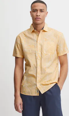 Produktbild von Blend 20715455 Shirt Herren Kurzarmhemd Herrenhemd Hemd Regular Fit Club-Kragen Blumen-Muster Hochwertige Baumwoll-Qualität