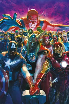 Obrázok produktu pre Plagát Marvel Avengers od Alexa Rossa 61 x 91,5 cm