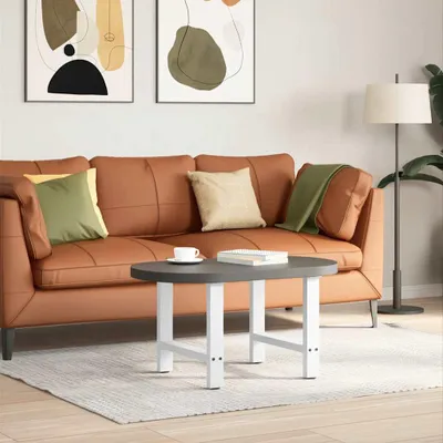 Image de vidaXL Pieds de table basse blancs 2 pcs. 60x(42-43) cm acier