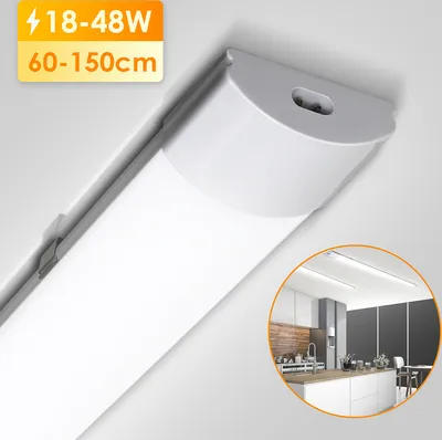Produktbild von Wolketon LED Feuchtraumleuchte Feuchtraumlampe Neutralweiss 60/120/150 cm Werkstatt IP65