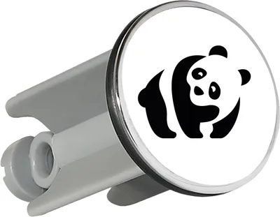 Produktbild von Huuraa Waschbeckenstöpsel Panda Silhouette 4cm höhenverstellbar Abflussstopfen Geschenkidee
