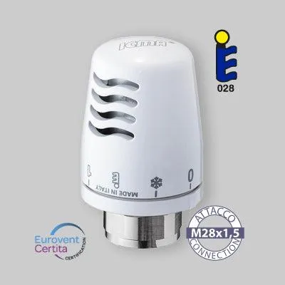 Immagine prodotto di Testa Termostatica Con Sensore Liquido Bianca Icma M28X1,5