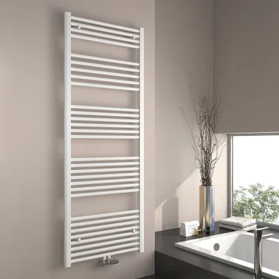 Zdjęcie produktu dla EMKE Grzejnik łazienkowy Suszarka do ręczników Grzejnik 60x160cm 794 Watt moc Biały Grzejnik łazienkowy Podłączenie centralne ogrzewanie