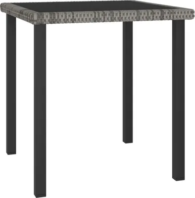 Zdjęcie produktu dla Stół ogrodowy Living Store szary 70x70x73 cm z polirattanu