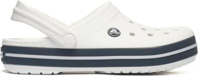 Produktbild von Crocs Crocband Uni Sportive Clog-Sandalen Weiß/Dunkelblau (White/White/Navy), 11016-1WW