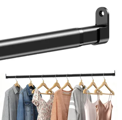 Produktbild von Solidchoice – Kleiderstange, 25 mm, Schwarz, 43-161 cm, ausziehbar