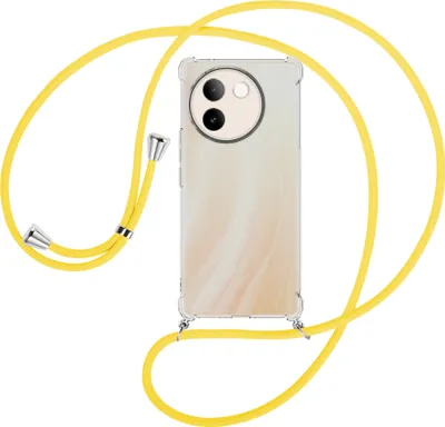 Produktbild von Handykette Backcover-Schutzhülle mit Band (Metall silberfarben) für vivo V30E 5G / V40 lite 5G - gelb