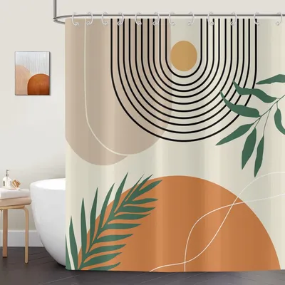 Produktbild von Boho Stil Duschvorhang 180x240 cm für Badezimmer