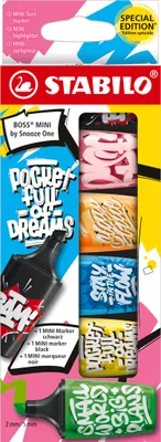 Image de STABILO 07/06-30 Étui pour surligneurs BOSS® Mini by Snooze One - assorti Étui de 6 surligneurs