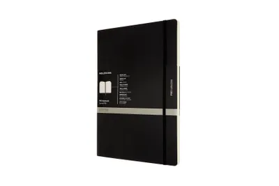Produktbild von Professionelles Notizbuch A4 Softcover 96 Blatt schwarz.
