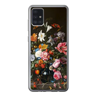 Produktbild von MuchoWow® Handyhülle Schutzhülle Hülle für Samsung Galaxy A52 5G Vase mit Blumen - Jan Davidsz de Heem - Kunst Silikon Softcase Handy Hülle - Umschlag