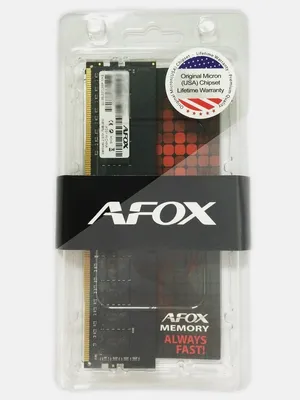 Produktbild von AFOX AFLD44EN1P, 4 GB, 1 x 4 GB, DDR4, 2400 MHz, 288-pin DIMM, Schwarz
