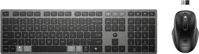 Image de HP 725 - Ensemble clavier et souris - multifonctionnel rechargeable fonctionnant avec... - Clavier - QWERTZ