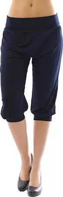 Produktbild von Harem Harems Aladin Pump Hose Capri 3/4 hoher Bund Leggings Leggins Baggy Sommer dunkelblau L