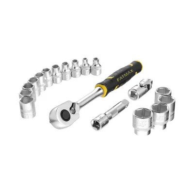 Productafbeelding van Doos met doppen, opbergkoffer, M - 3/8'' - set van 18 stuks - FatMax - STANLEY - FMMT98102-0