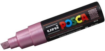 Obrázok produktu pre POSCA PC-8K, Ružová, Viacfarebný, Metallic Pink, 1 farba/farieb, atrament s vodným základom, Hrot dláta