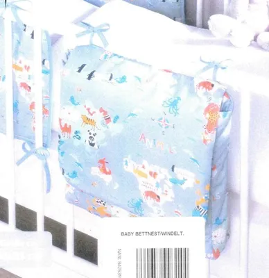 Produktbild von Windeltasche mit Befestigungsbändern für Babybett blau