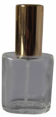 Produktbild von 5 Flakon leer 30 ml mit Zerstäuberpumpe und Kappe Gold Lia