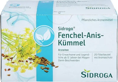 Produktbild von Sidroga Fenchel-Anis-Kümmel Arzneitee bei Magenbeschwerden, 20 St. Filterbeutel