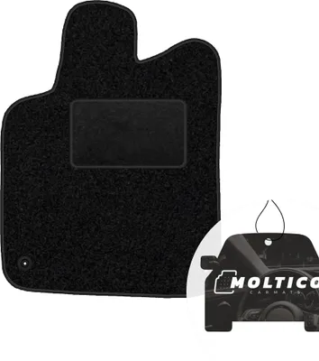 Produktbild von moto-MOLTICO Fahrer Fußmatte Auto Velours Fahrerseite Autoteppiche Schwarz Fahrermatte 1-teilig passend für Peugeot 407 I Citroen C5 I 2001-2011