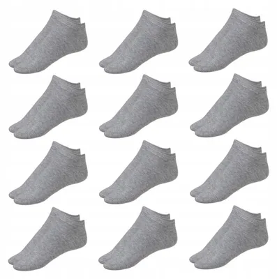 Produktbild von 12 Paar Bambus Sneaker Socken Herren Grau Größe 40-43