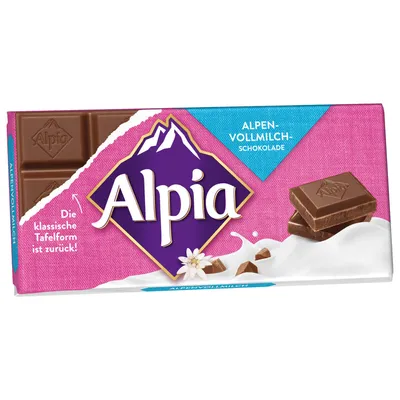 Obrázek produktu pro Alpia Alpská plnotučná mléčná čokoláda Alpská plnotučná mléčná čokoláda 100g