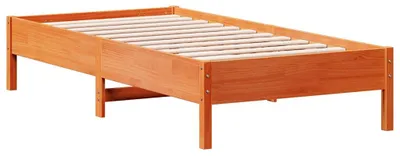 Produktbild von vidaXL Massivholzbett ohne Matratze Wachsbraun 90x190 cm Kiefernholz