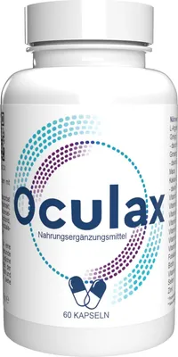 Obrázok produktu pre Oculax – 60 kapsúl s vysokým obsahom – L-arginín, zinok, selén, maca a ženšen – originálna receptúra zo Švajčiarska – vegánsky a rastlinný – 1 balenie