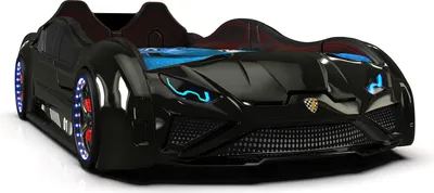 Produktbild von Autobett LAMBO mit Flügeltüren : Schwarz Farbe: Schwarz