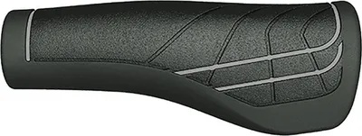 Produktbild von Herrmans Lenkergriffe 'Line', 124/90 mm, Ø 22 mm, schwarz/grau (1 Paar)