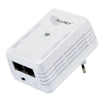 Produktbild von ALLNET ALL1682511V2, 500 Mbit/s, IEEE 1901, IEEE 802.3, Schnelles Ethernet, 10,100 Mbit/s, Wi-Fi 4 (802.11n), 802.11b, 802.11g, Wi-Fi 4 (802.11n)