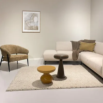 Productafbeelding van Livingfurn Bijzettafel Brix Lou Mustard Rond