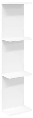 Image de vidaXL Étagère murale blanche, 22 x 15 x 100 cm, en panneaux de particules