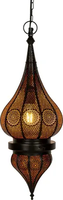 Zdjęcie produktu dla Orientalna lampa wisząca czarna Fayna 55cm oprawka E27 | Marokańska designerska lampa wisząca z Maroka | Orientalne lampy do salonu kuchni lub wiszące nad stołem jadalnym