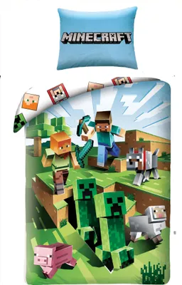 Obrázok produktu pre Bavlnené posteľné obliečky Minecraft - Farma