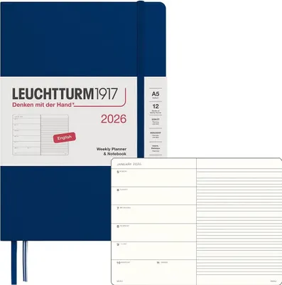 Produktbild von Buchkalender A5 Wochenplaner mit Notizbuch 2026 Leuchtturm1917
