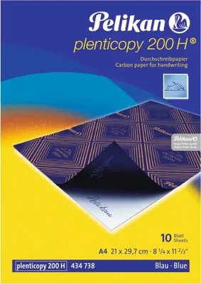 Produktbild von Pelikan Durchschreibpapier plenticopy 200 DIN A4 10 Blatt blau