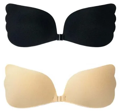 Produktbild von TTPSRY Klebe BH Push up Nippelpads Unsichtbar Trägerlos Adhesive Bra Selbstklebend Rückenfreies Kleid Brustwarzenabdeckung Nipple Cover Klebepads Patches(D) – Größe XL, Mehrfarbig-d