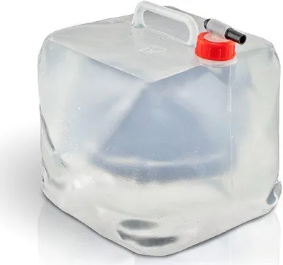 Produktbild von Unyqoos® 4er-Set faltbare Wasserkanister 10 L – mit 360°-Auslaufhahn & Tragegriff, faltbar 5 x 20 x 20 cm, aus hochwertigem Kunststoff, bruch- und auslaufsicher