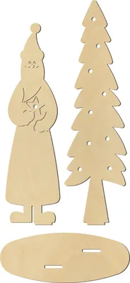 Produktbild von Stehfigur "Weihnachtsmann mit Tanne", beleuchtbar