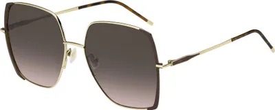 Immagine prodotto di Occhiali da sole da donna Hugo Boss BOSS 1707/S, montatura dorata, lenti marroni, misura 58/17/140