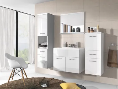 Immagine prodotto di Set da bagno ALINA - bianco / bianco lucido