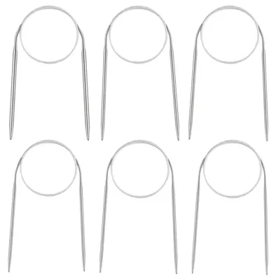 Produktbild von Rundstricknadeln Edelstahl 80 cm Set 6 Stück 2,5-5,0 mm